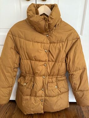 J. Crew Quilted Puffer Jacket in Light Rust